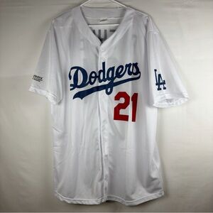 Los Angeles Dodgers Jersey Mens XL Walker Buehler #21 2024 White Dodgers Brand